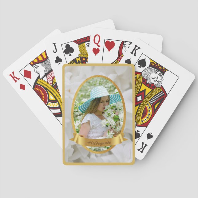 Jeu De Cartes Spelkort — Woman in white (dos)