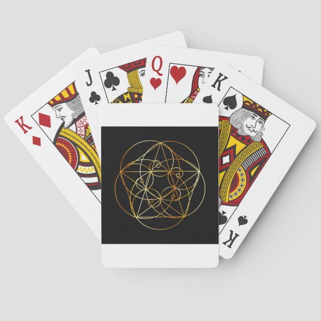 Jeu De Cartes Spirale de Fibonacci la géométrie sacrée (dos)