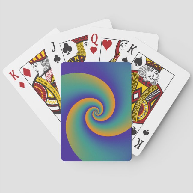 Jeu De Cartes Spirales Arrière - plans Abstraites V (dos)