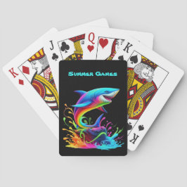 Jeu De Cartes Splash de requin coloré