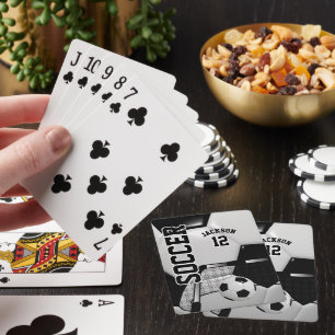 Jeu De Cartes Sport Soccer - Noir et Blanc