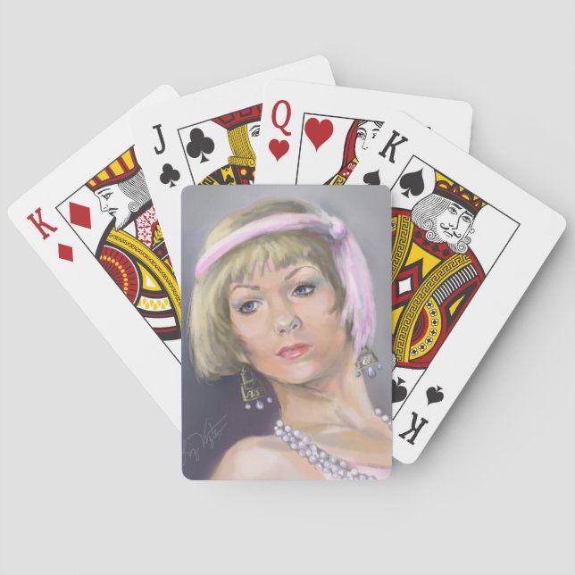 Jeu De Cartes Springtime Flapper Portrati Jouer des cartes (dos)
