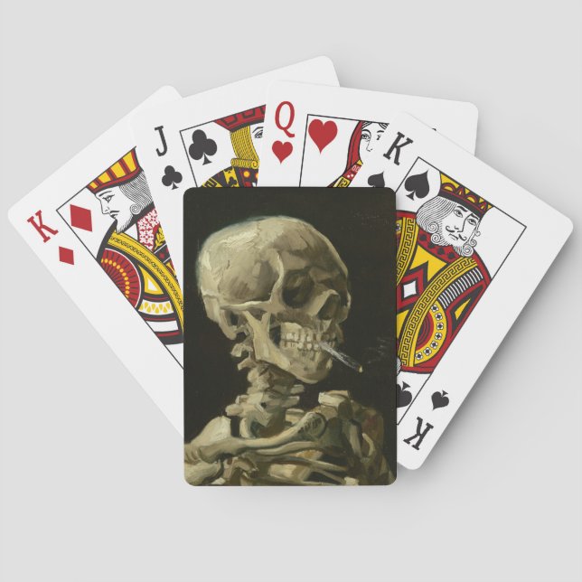 Jeu De Cartes Squelette avec cigarette brûlante | Vincent van Go (dos)