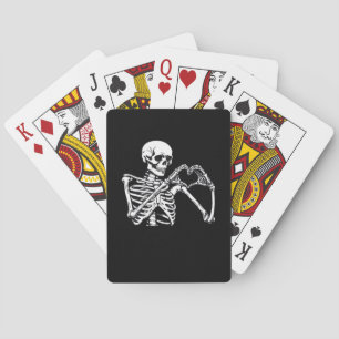 Jeu De Cartes Squelette Mains de coeur Signer Costume d'Hallowee