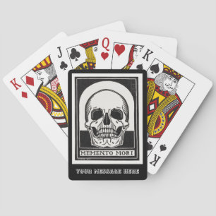 Jeu De Cartes Squelette personnalisé Crâne noir et blanc