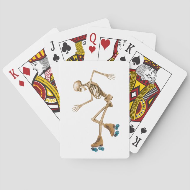 Jeu De Cartes Squelette sur patins à rouleaux (dos)