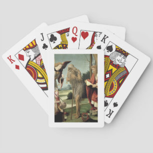 Jeu De Cartes SS. Michael, Andrew et Onuphrius (huile sur pannea