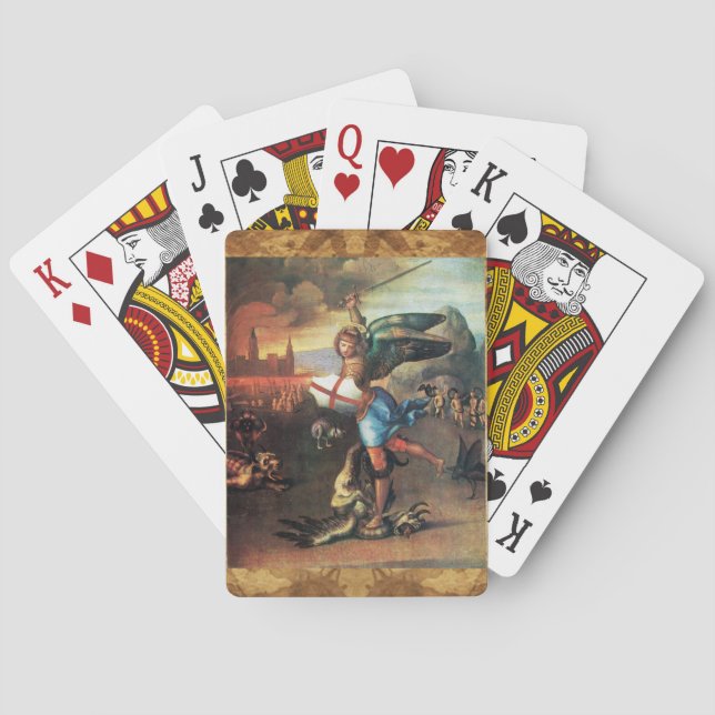 Jeu De Cartes St MICHAEL ET LE DRAGON par Raphael (dos)