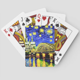 Jeu De Cartes Starry Night Cologne Allemagne Cathédrale