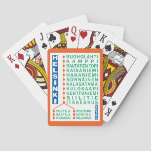 Jeu De Cartes Stations de métro Helsinki jouant aux cartes