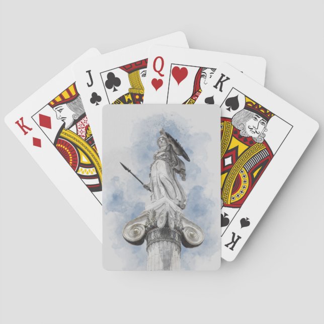 Jeu De Cartes Statue grecque classique Athena Poker Cartes - Art (dos)