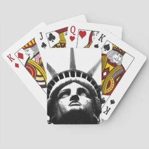 Jeu De Cartes Statue noire et blanche de la Liberté