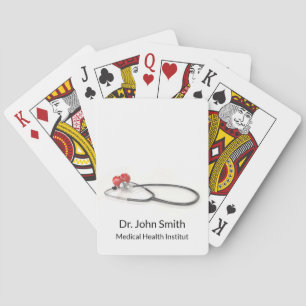 Jeu De Cartes Stéthoscope avec cœur   Soins médicaux & Santé