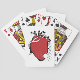 Jeu De Cartes stéthoscope cardiaque anatomique
