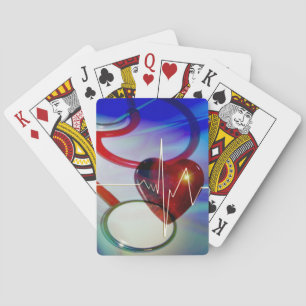 Jeu De Cartes Stéthoscope et Cartes de jeu Heartbeat