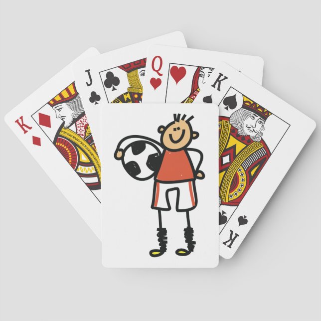 Jeu De Cartes Stick Figure Soccer Boy Football Player (dos)