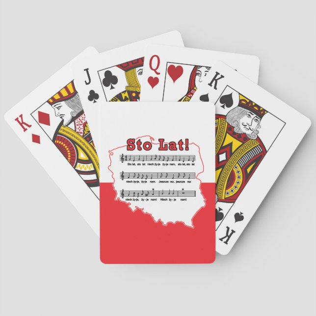 Jeu De Cartes Sto Lat ! Carte de la chanson polonaise (dos)