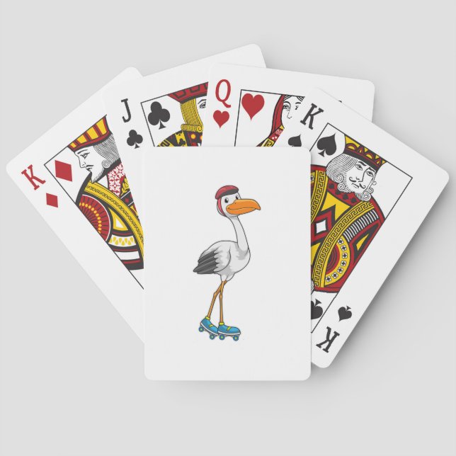 Jeu De Cartes Stork en Patinage en ligne avec Roller skates (dos)