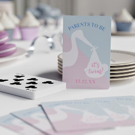 Jeu De Cartes Stork Twin Baby shower Genre Révéler Jouer Cartes