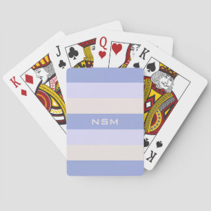Jeu De Cartes Stripes Motif personnalisé monogramme lecture de c