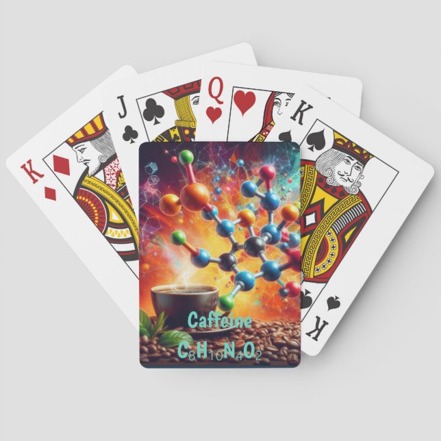 Jeu De Cartes Structure de caféine moléculaire - Science Art Caf (dos)