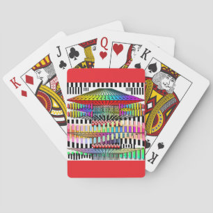 Jeu De Cartes Structure Géométrique Rouge 