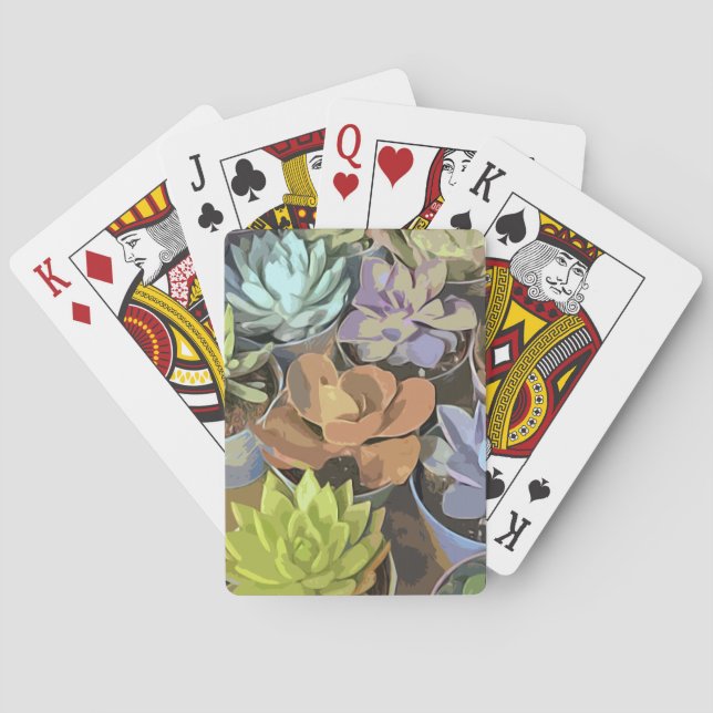 Jeu De Cartes Succulents Lecture de Cartes (dos)