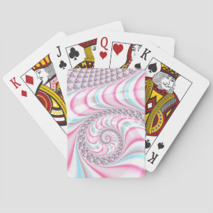 Jeu De Cartes Sucre de canne bleu rose pastel Spiral Fractal