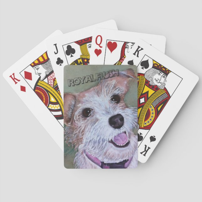JEU DE CARTES SUCRE JACK RUSSELL (dos)