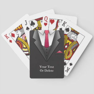 Jeu De Cartes Suit Homme D'Affaires Jouer Des Cartes