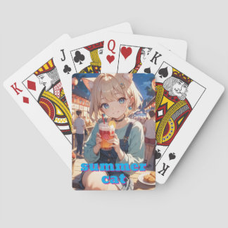 Jeu De Cartes summer  cat ears girl