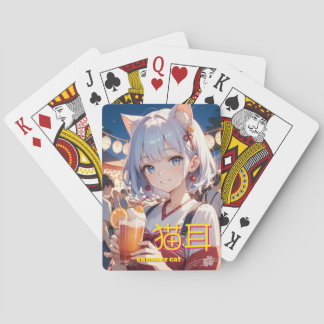Jeu De Cartes summer cat Girl