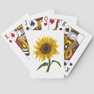 Jeu De Cartes Sunflower Sunshine Floral Aquarelle Fleur