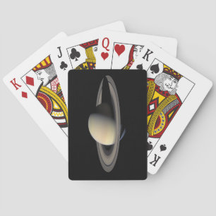 Jeu De Cartes Sunlit Saturn Gas géant Planet par Cassini