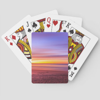 Jeu De Cartes Sunset Sky over Beach and Sea
