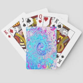 Jeu De Cartes Super Abstrait Retro Robin's Oeuf Blue Swirl