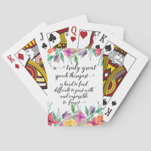 Jeu De Cartes Super cadeau de remerciement à un orthophoniste sc