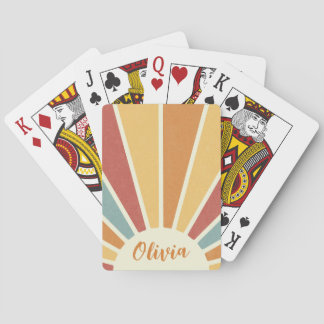 Jeu De Cartes Super grunge style rétro design soleil