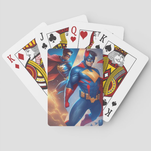Jeu De Cartes Super héros avec le nouveau Super héros (dos)