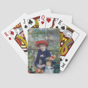 Jeu De Cartes Sur la terrasse, portrait impressionniste, Renoir