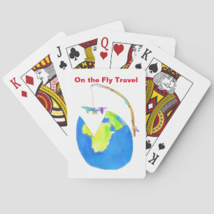 Jeu De Cartes Sur les cartes de voyage en vol