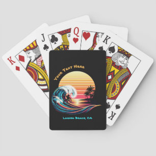 Jeu De Cartes Surf au coucher du soleil