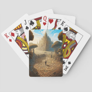 Jeu De Cartes Surreal Maze Château Paysage Imaginaire Art