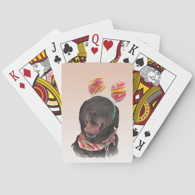 Jeu De Cartes Sweet Black Labrador Retriever Chien Jouer des car (dos)