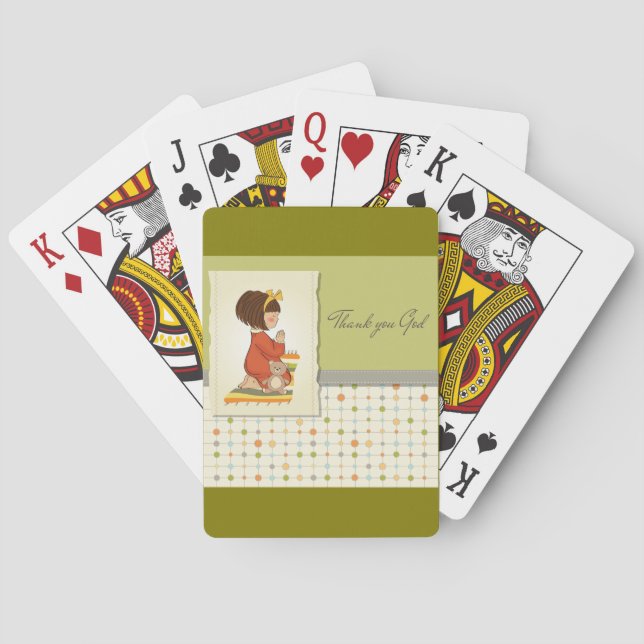 Jeu De Cartes Sweet Praying Girl Thank You God (dos)
