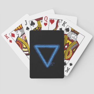 Jeu De Cartes Symbole d'alchimie des éléments d'eau ondulée