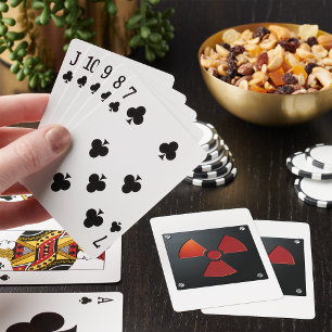 Jeu De Cartes Symbole d'avertissement de radiation Panneau métal