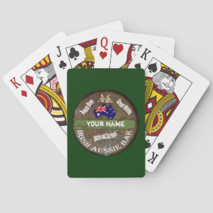 Jeu De Cartes Symbole de pub irlandais australien personnalisé