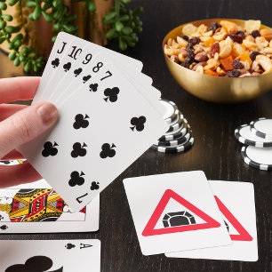 Jeu De Cartes Symbole de trafic du panneau d'avertissement du tu