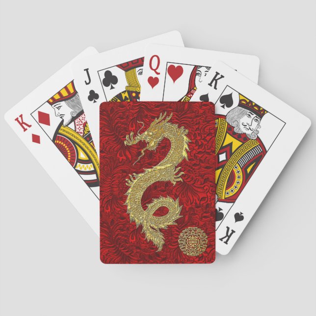Jeu De Cartes Symbole dragon chinois (dos)